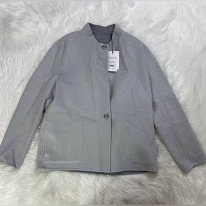 NWT Theory Gray IWG Reversible Boy Coat Crosby DoubleFace Wool Light